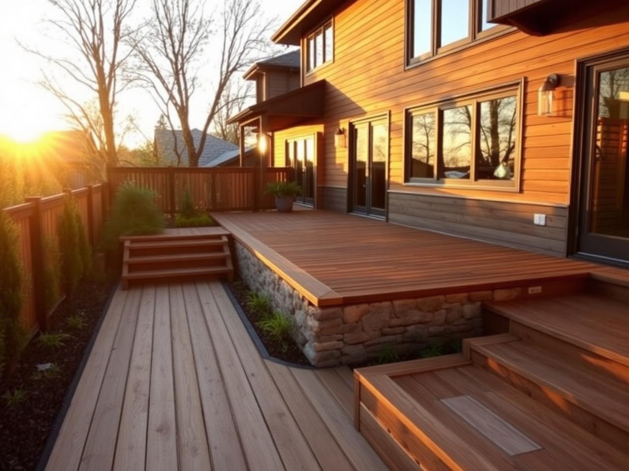 Terrasse mit Sitzmauer